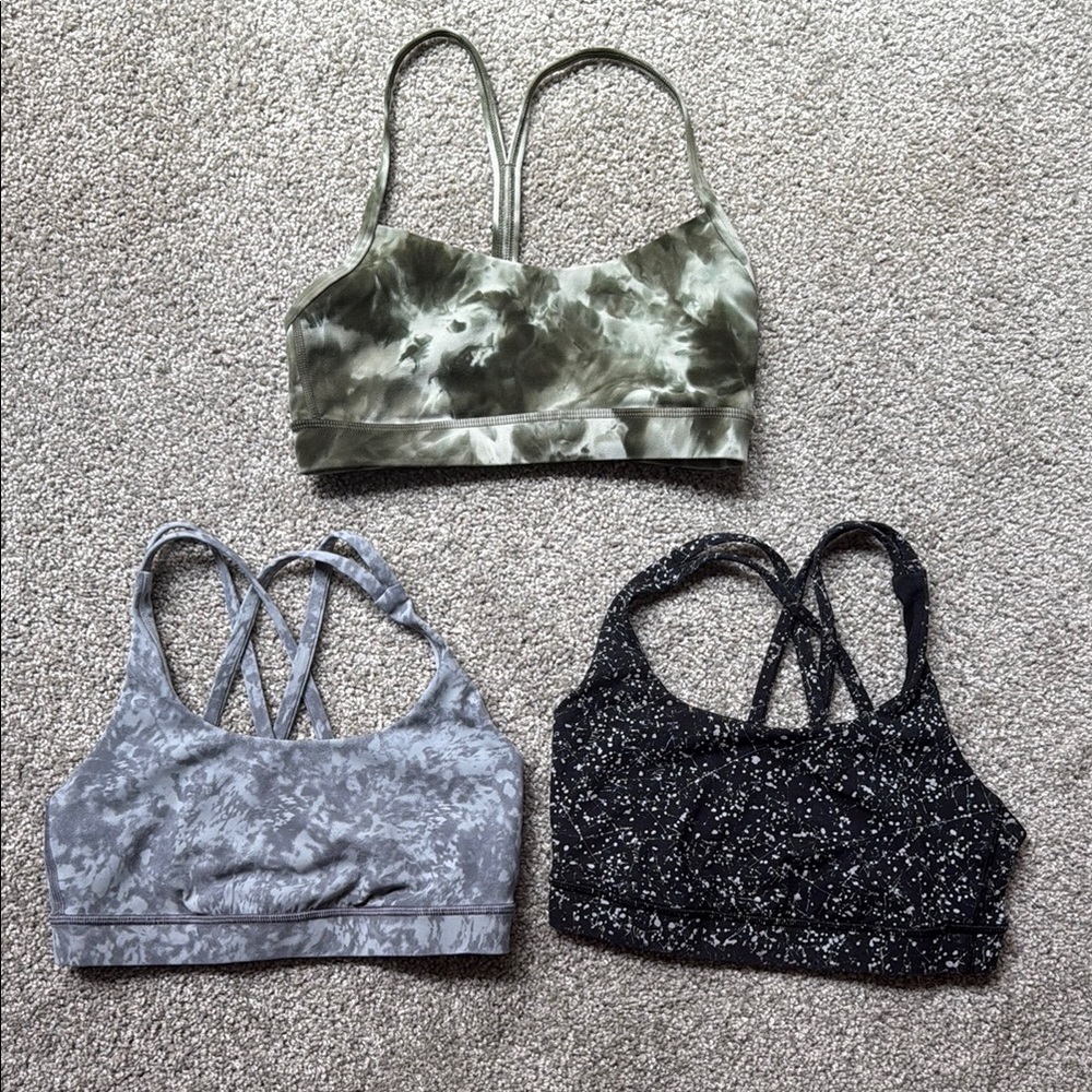 Set of Three lululemon sports bras